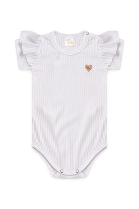 Conjunto Body Canelado - Branco / Pied de Poule - Ame Kids