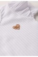 Conjunto Body Canelado - Branco / Pied de Poule - Ame Kids