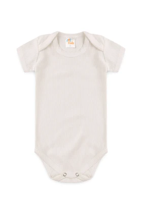 Conjunto Canelado Light Curto - Off-White - Ame Kids