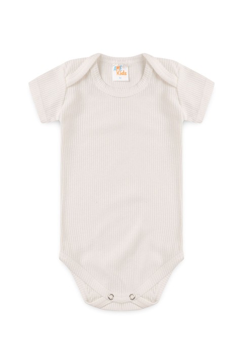 Conjunto Canelado Light Curto - Off-White - Ame Kids