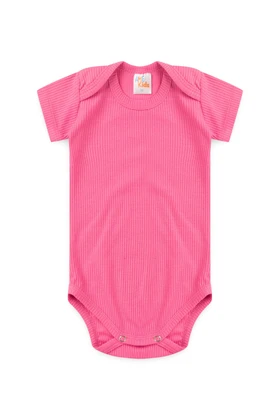 Conjunto Canelado Light Curto - Rosa Barbie - Ame Kids