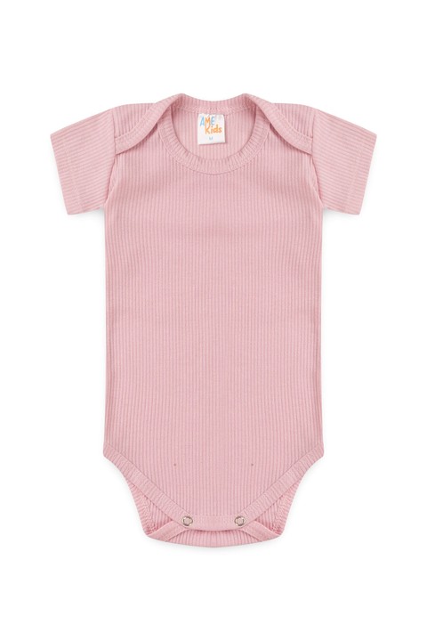 Conjunto Canelado Light Curto - Rosa Bebê - Ame Kids