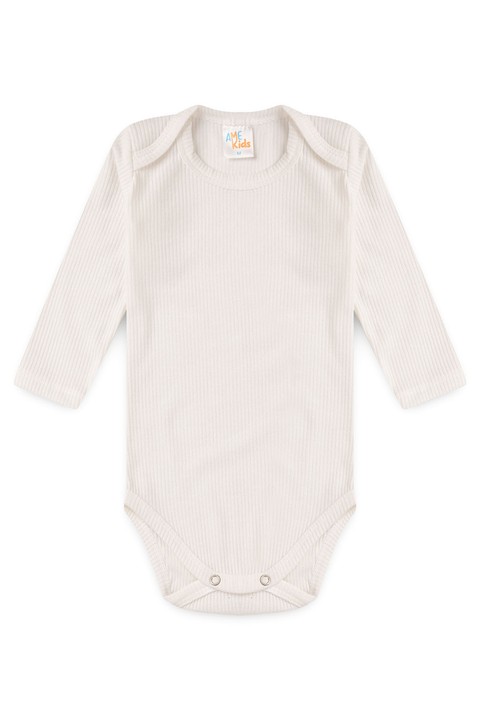Conjunto Canelado Light Longo - Off-White - Ame Kids