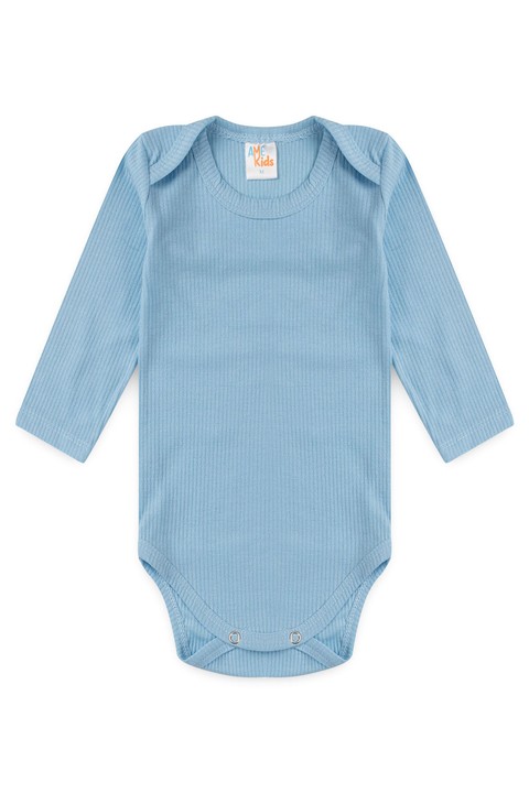 Conjunto Canelado Light Longo - Azul Bebê - Ame Kids