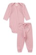 Conjunto Canelado Light Longo - Rosa Bebê - Ame Kids