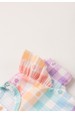 Conjunto Body Canelado Menina - Xadrez Tie Dye - Ame Kids