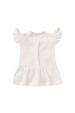 Conjunto Bata Shorts Verão Canelado Bebê - Off-White - Ame Kids