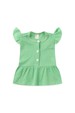 Conjunto Bata Shorts Verão Canelado Bebê - Verdinho - Ame Kids