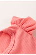Conjunto Bata Shorts Verão Canelado Bebê - Pêssego - Ame Kids