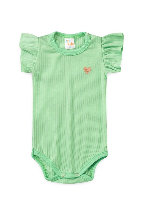 Conjunto Canelado Body e Saia Bebê - Verdinho - Ame Kids