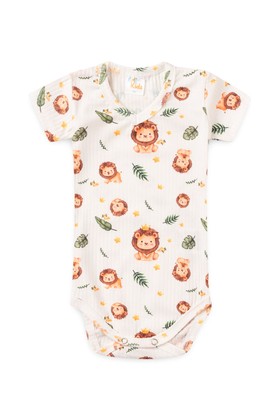 Conjunto Body Canelado Curto Menino - Lion- Ame Kids