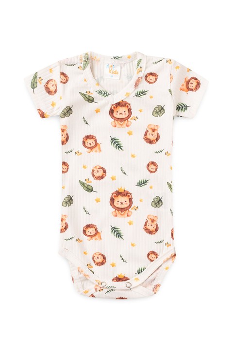 Conjunto Body Canelado Curto Menino - Lion- Ame Kids