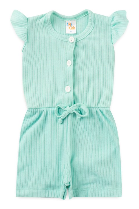 Macacão Canelado - Verde Menta - Ame Kids