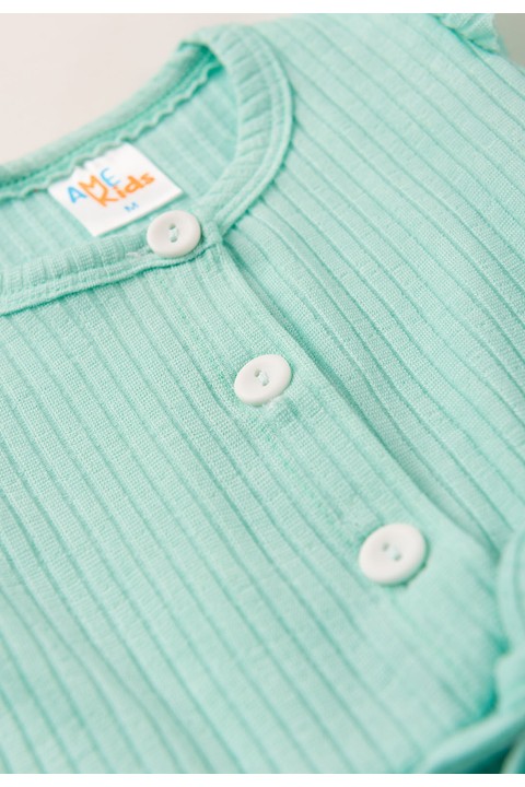 Macacão Canelado - Verde Menta - Ame Kids