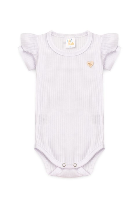 Conjunto Body Canelado Menina - Natal - Vermelho - Ame Kids