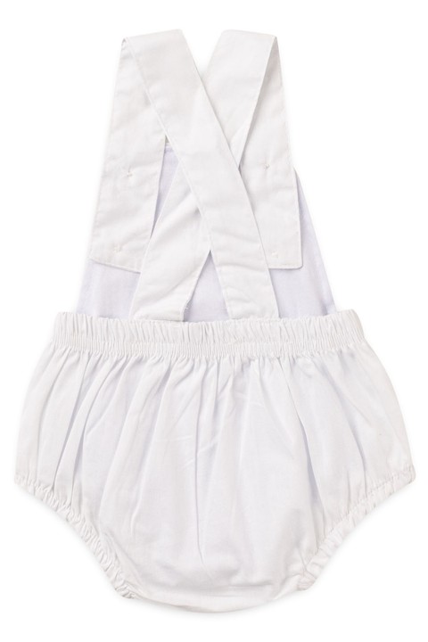 Romper Tricoline - Branco - Ame Kids