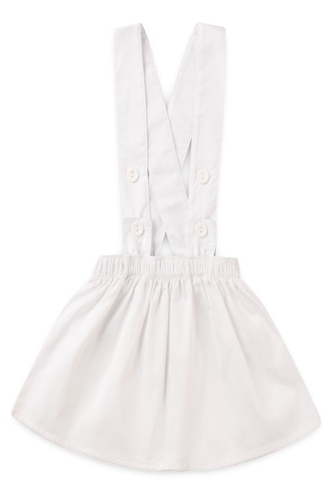 Salopete Tricoline - Branco - Ame Kids