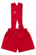 Jardineira Tricoline Lisa - Vermelho - Ame Kids