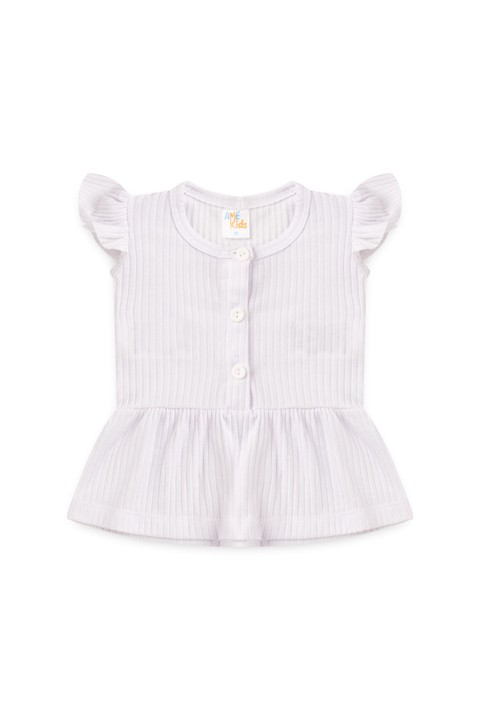 Conjunto Bata Shorts Natal Canelado Bebê - Branco - Ame Kids