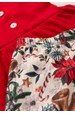 Conjunto Bata Shorts Natal Canelado Bebê - Vermelho - Ame Kids