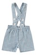 Jardineira Xadrez Vichy  - Azul - Ame Kids