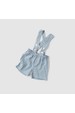 Jardineira Xadrez Vichy  - Azul - Ame Kids