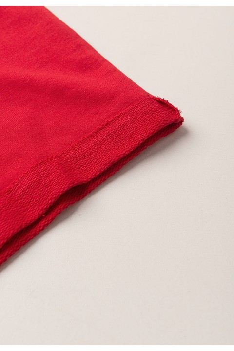 Jardineira Curta Moletinho - Vermelho - Ame Kids