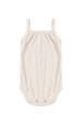 Conjunto Body Alcinha Canelado Curto Menina - Off-White - Ame Kids