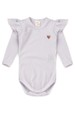 Conjunto Infantil Bebê Body Manga Longa e Calça Pied de Poule - Branco - Ame Kids