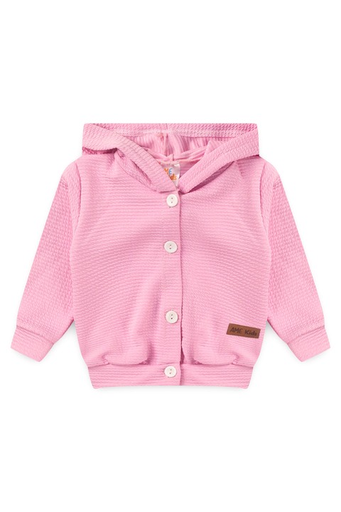 Conjunto Casaco Botões e Calça Turim - Rosa Bebê - Ame Kids