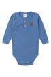 Conjunto Body Canelado Botões Menino - Azul Rivera - Ame Kids