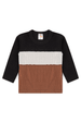 Conjunto Blusa e Calça Santorini Tricolor Menino - Preto - Ame Kids