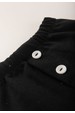 Calça de Moletom com Botões Infantil - Preto - Ame Kids
