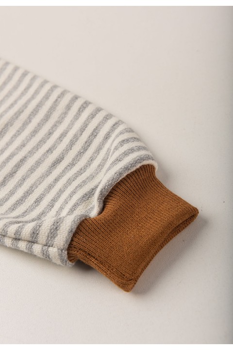 Calça de Moletom com Botões Infantil - Listrado - Ame Kids