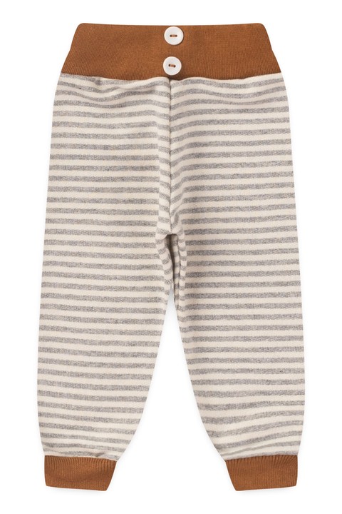 Calça de Moletom com Botões Infantil - Listrado - Ame Kids