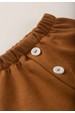 Calça de Moletom com Botões Infantil - Marrom - Ame Kids