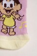 Kit 3 Pares Meia Soquete Infantil - Cia da Meia Turma da Mônica - Magali  Baby