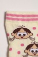 Kit 3 Pares Meia Soquete Infantil - Cia da Meia Turma da Mônica - Magali Baby