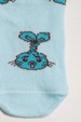 Kit 3 Pares Meia Soquete Infantil - Cia da Meia Turma da Mônica - Cebolinha e Sansão Baby