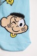 Kit 2 Pares Meia Soquete Infantil - Cia da Meia Turma da Mônica - Cascão