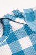 Conjunto Canelado Light Curto - Xadrez Azul - Ame Kids