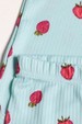 Conjunto Canelado Light Curto - Moranguinho Azul Bebê - Ame Kids