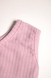 Conjunto Cropped Canelado Curto Menina - Rosa Bebê - Ame Kids
