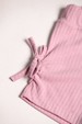 Conjunto Cropped Canelado Curto Menina - Rosa Bebê - Ame Kids