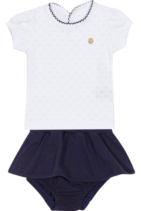 Conjunto Blusa e Shorts - Off-White - Randa Mundu