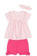 Conjunto Blusa e Shorts  - Rosa Bebê - Randa Mundu