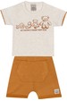 Conjunto Blusa e Bermuda  - Creme - Randa Mundu