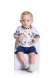 Conjunto Blusa e Bermuda  - Dinossaurs Branco - Randa Mundu
