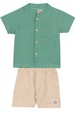 Conjunto Blusa e Bermuda  - Verde - Randa Mundu
