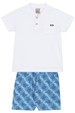 Conjunto Blusa e Bermuda  - Branco - Randa Mundu